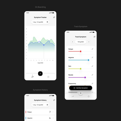 Symptom Tracker App Design von Uzeir Mansuri