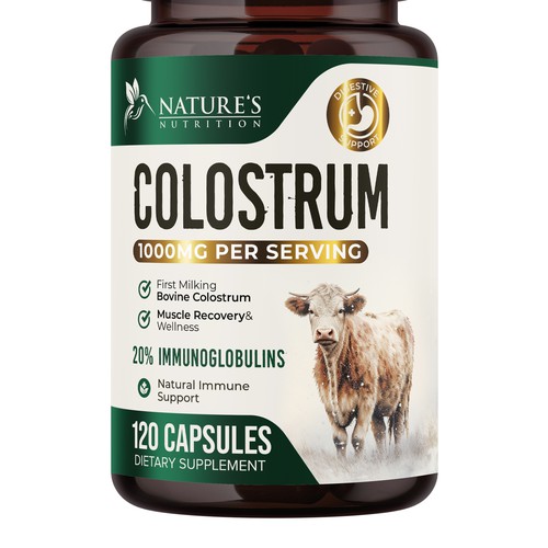 Powerful, Colostrum Design Needed for Nature's Nutrition Design by UnderTheSea™