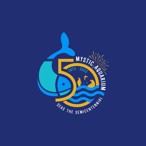 Mystic Aquarium Needs Special logo for 50th Year Anniversary デザイン by Congrats!