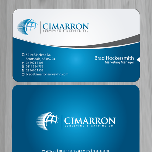 stationery for Cimarron Surveying & Mapping Co., Inc. Design by Umair Baloch