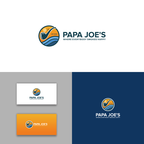 Papa Joe's – A new logo for retail store chain (smoke shops) Design by BALAKOSA std