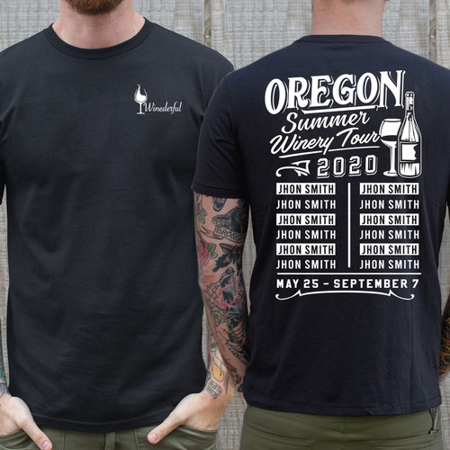 fortjener afgår bue Oregon summer winery tour | T-shirt contest | 99designs
