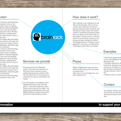 Brochure design for Startup Business: An online Think-Tank デザイン by tugkan