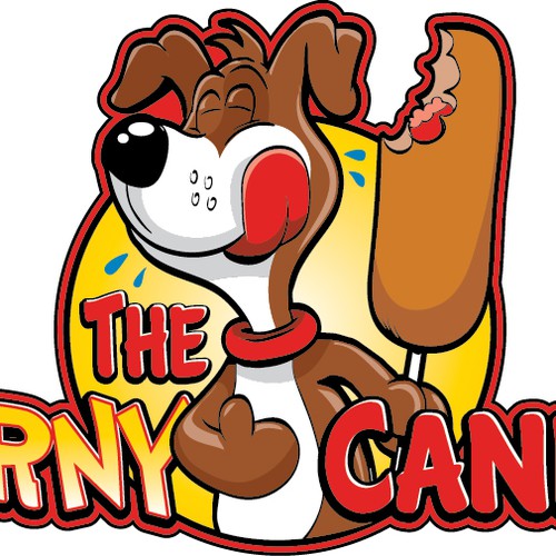 Create a logo for my corn dog business, The Corny Canine Logo design