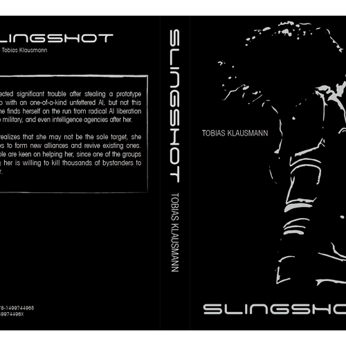 Book cover for SF novel "Slingshot" Design by martinst