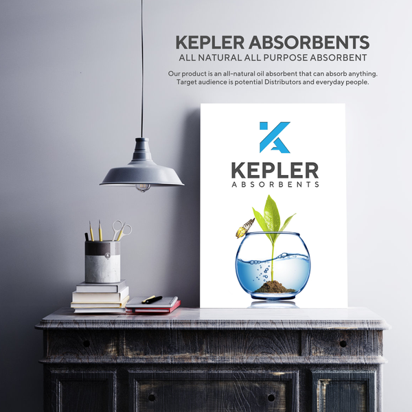 Design by ZA_art titled "Create a Logo for a new All Natural All Purpose Absorbent Company trying to compete with Corporate Larger companies"