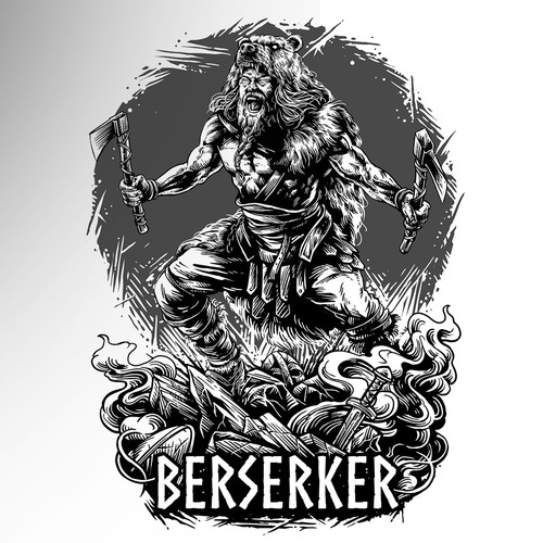 Create the design for the "Berserker" t-shirt Réalisé par wargalokal