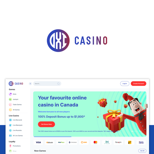 Logo design for an online casino Design by Pixel_by_Pixel