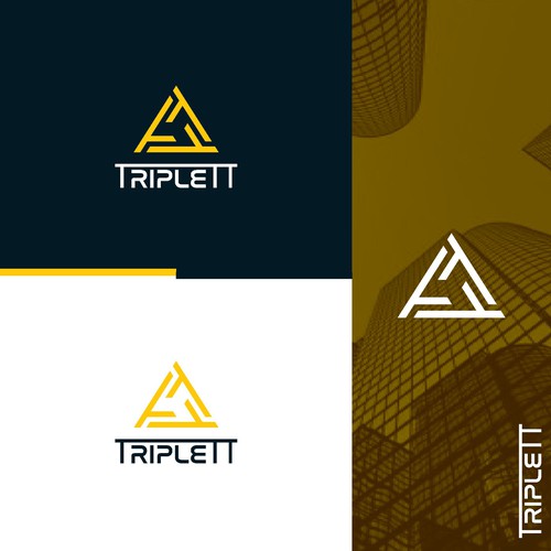 Triplett logo that is working it's way from the basement to the top floor suite! Design by Creaby