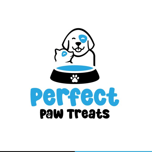 Perfect Paw Treats Modern & Vibrant Happy Logo Design by JNCri8ve