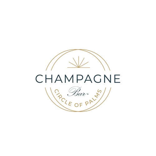 Luxury and modern Champagne Bar logo Design réalisé par Neutra™