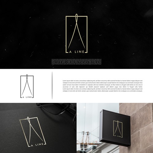 create a vintage logo for 'A line' high quality brand apparel