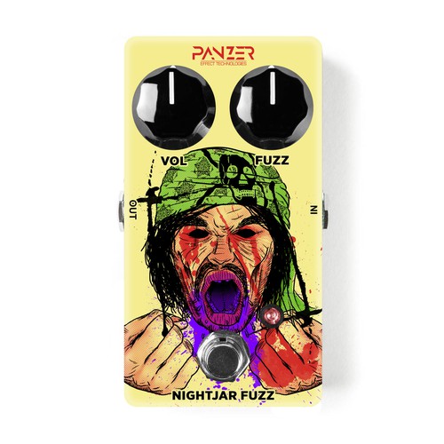 Create Artwork for a Guitar Fuzz Pedal to be Worshipped by Rockstars Design by Vektory™