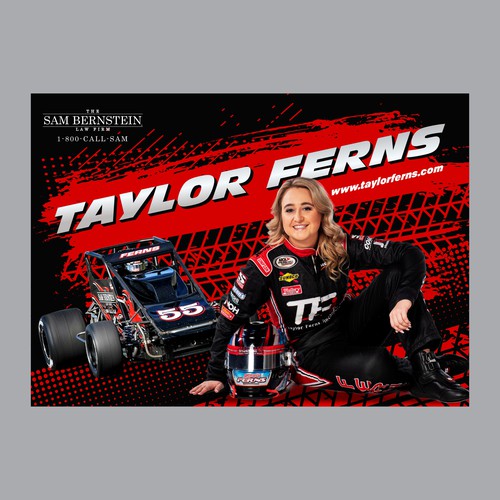 Racecar Driver "Hero Card" Design to appeal to fans Design by Trisixtin