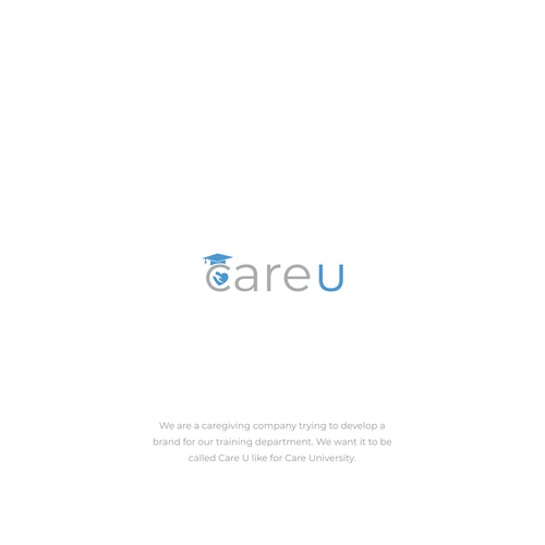 Fun yet sophisticated logo for our new training program, Care U. Design by Rectovers