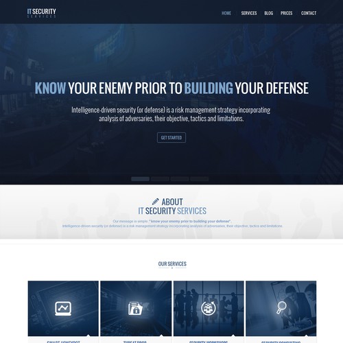 Professional as well as cool landing page for an innovative company that keep your business secure Design by Maia & Stefan Pulciu