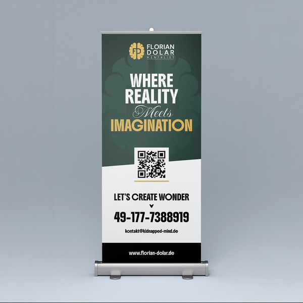 Roll-Up Banner Design for Professional Mentalist / Mind Reader Brand