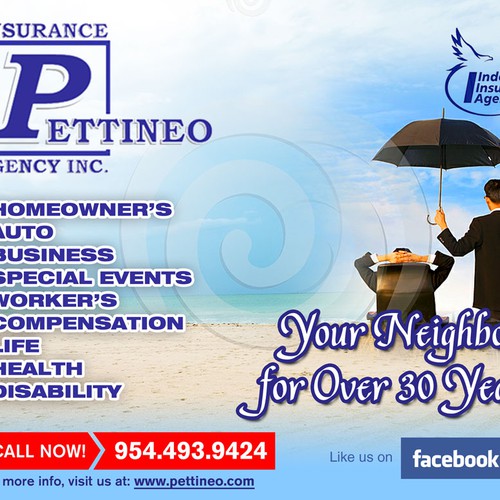 Insurance Agency needs a new postcard design! Réalisé par sercor80