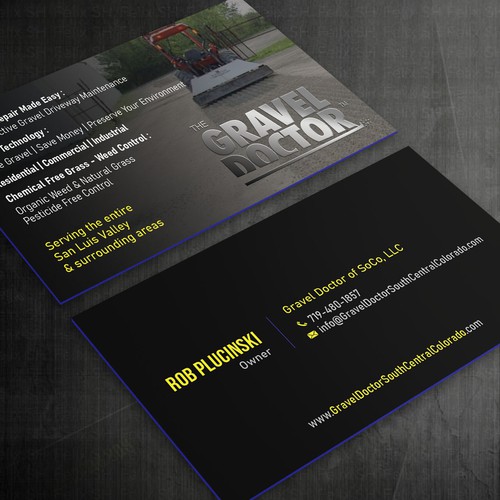 I need a powerful business card for my environmentally friendly driveway services business! Design by Felix SH