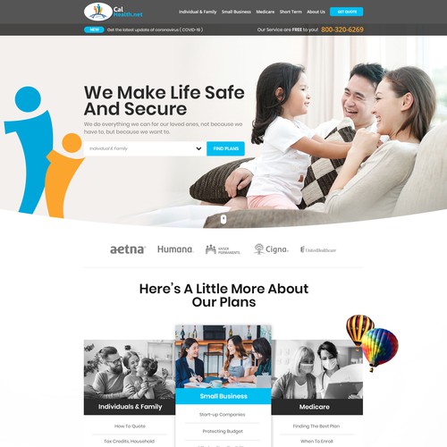 Design Established health insurance website in need of creative and original re-think di Maddy Creative