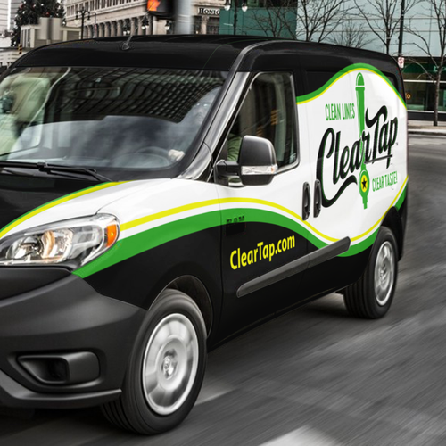 Create a custom Van wrap for Clear Tap, a kickass service company