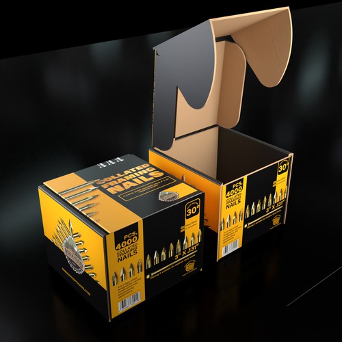 Dare to Impress: Design a Modern and Sleek Nail Box Packaging Design by ANGEL PackLab