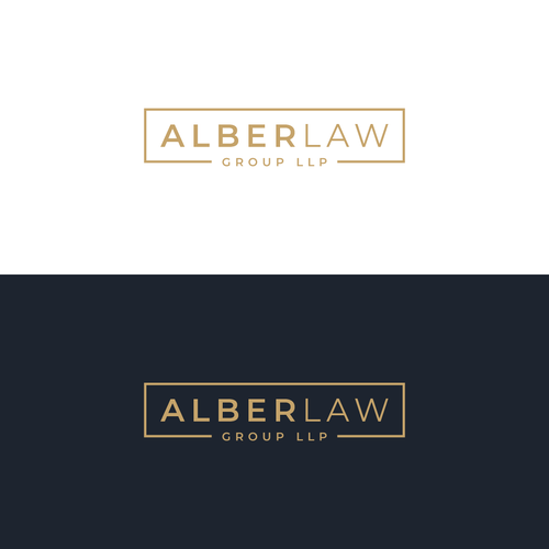 Law office firm logo keep Alber Law separate it looks better Design by Delmastd