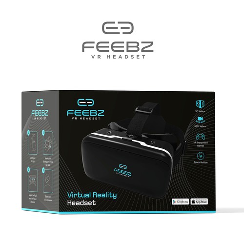 Box packaging for virtual reality headset Réalisé par mahiofficial