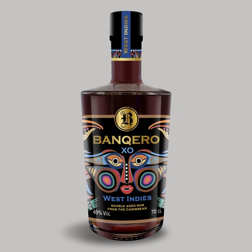 Design the labels of a whole new range of double aged RUM from the CARIBBEAN Diseño de Nirmana92