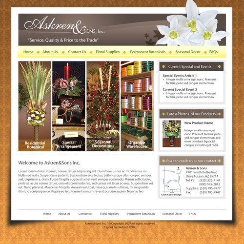 Web page design contest entry by jbr™