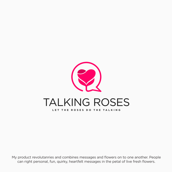 Simple Logo For Talking Rose