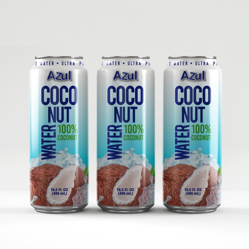 HELP CREATE A COCONUT WATER LABEL PART OF COCONUT WATER LINEUP 100% COCONUT WATER Diseño de creationMB