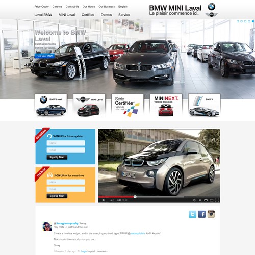 Create the next landing page for BMW Laval Design by Web Gateway