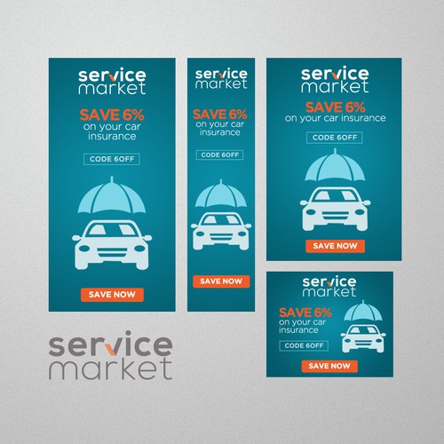 Modern Hip Car Insurance Banner ads Banner ad contest