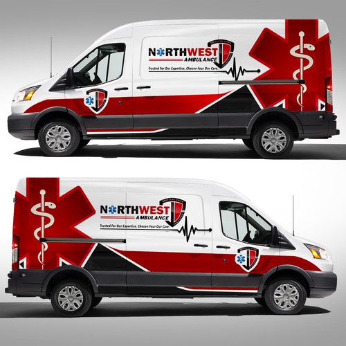 911 Ambulance wrap on sprinter-ontwerp door J.Chaushev