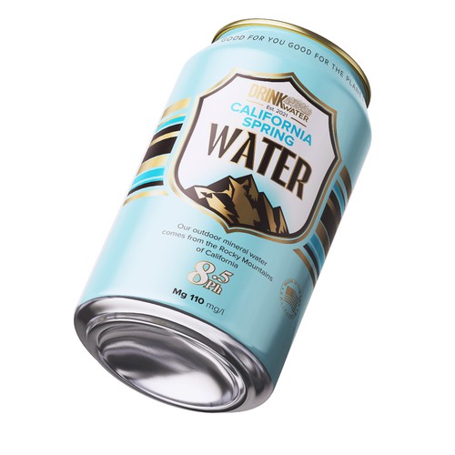 Can Water Beverage Can Design Design by SIMPLI