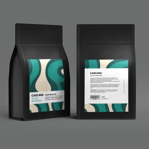 Cascara tea label Design by Experiva