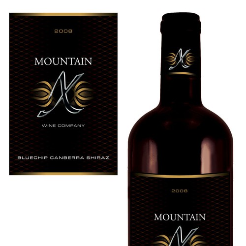 Mountain X Wine Label デザイン by Arindam
