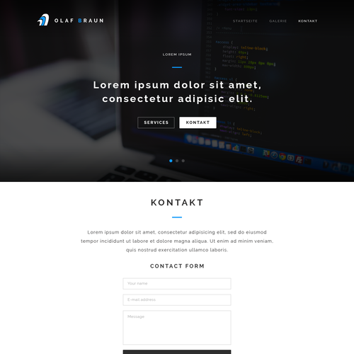 Proposta di design per un contest della categoria Design di sito web realizzata da Kastor Lept