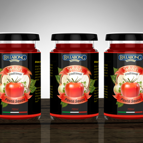 Create a label for a Authenic Italian pasta sauce Diseño de Sabina-Elisabeth