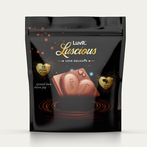 Design a standout label for a Premium Chocolate Homepack Design réalisé par Hanisha P Patel