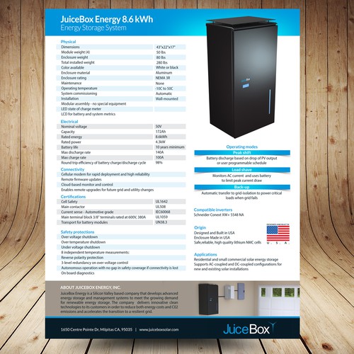 Data Sheet for an Advanced Energy Storage System Design by Stanojevic