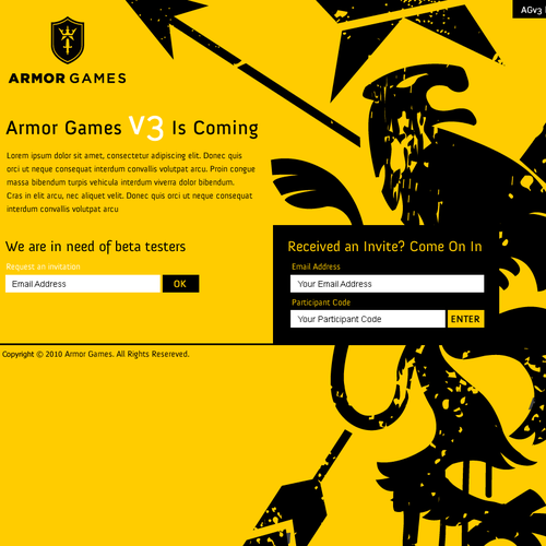 Breath Life Into Armor Games New Brand - Design our Beta Page Design von marekhz