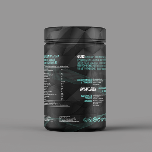 Label for a new supplement brand Réalisé par Menna_77