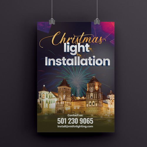 Flyer for Christmas Lighting Design by The Dreamer Designs