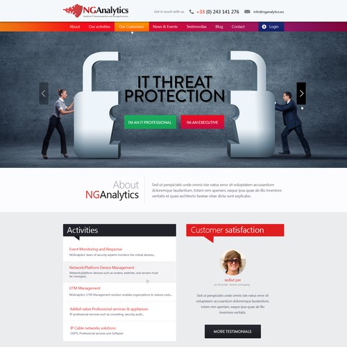 Web page design contest entry by vaikuntam7