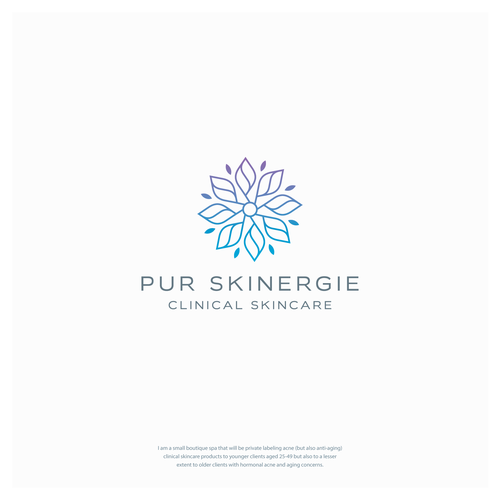 Simple, colorful, modern-ish logo for clinical acne/anti-products. Design by gotchagraphicsdotcom