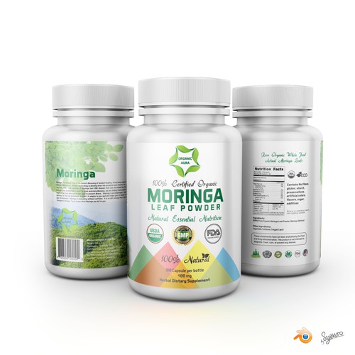 Label design for Herbal Supplement Powder and Capsule Bottles | Product ...