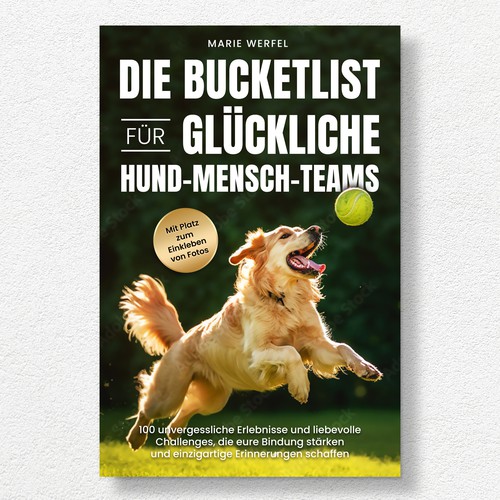 Design a harmonious, cute cover for a dog & human bucketlist Design by Kukira Design