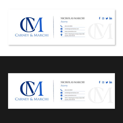 Signature Block for a Modern Law Office Design by korban